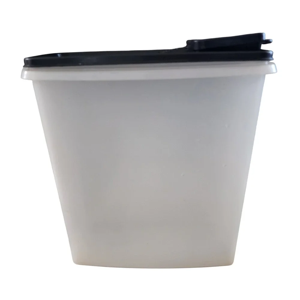 Tupperware Modular Mates Super Oval 4 Sheer Black Flip Top‎ Lid 16.5 Cup